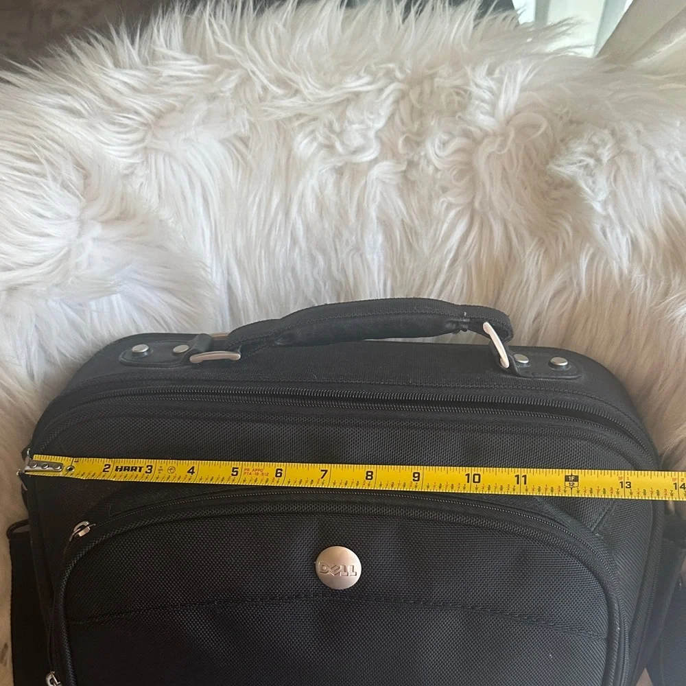 Dell Black Compact Laptop Briefcase with Shoulder Strap